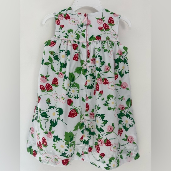 The Beaufort Bonnet Company Floral Strawberry Dress - White, Red, Green - Picture 5 of 10
